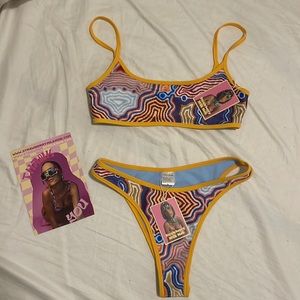 Strawberry Milk Mob cento bikini - top and bottom - NWT - size small